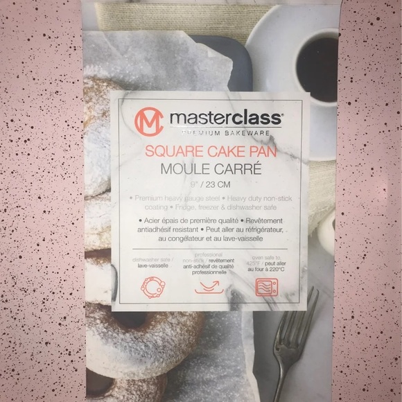 Masterclass Pink Speckled 9” Square Cake Pan NWT - Picture 4 of 4